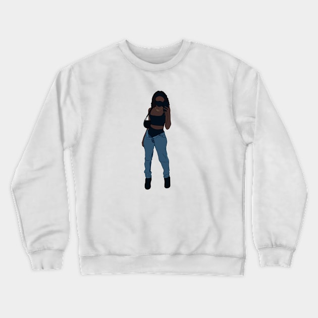 Fashion girl 4 Crewneck Sweatshirt by morgananjos